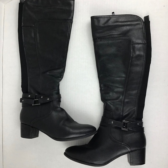 Angelina by De Blossom Black Tall “Tiffany” Boots - Picture 1 of 11